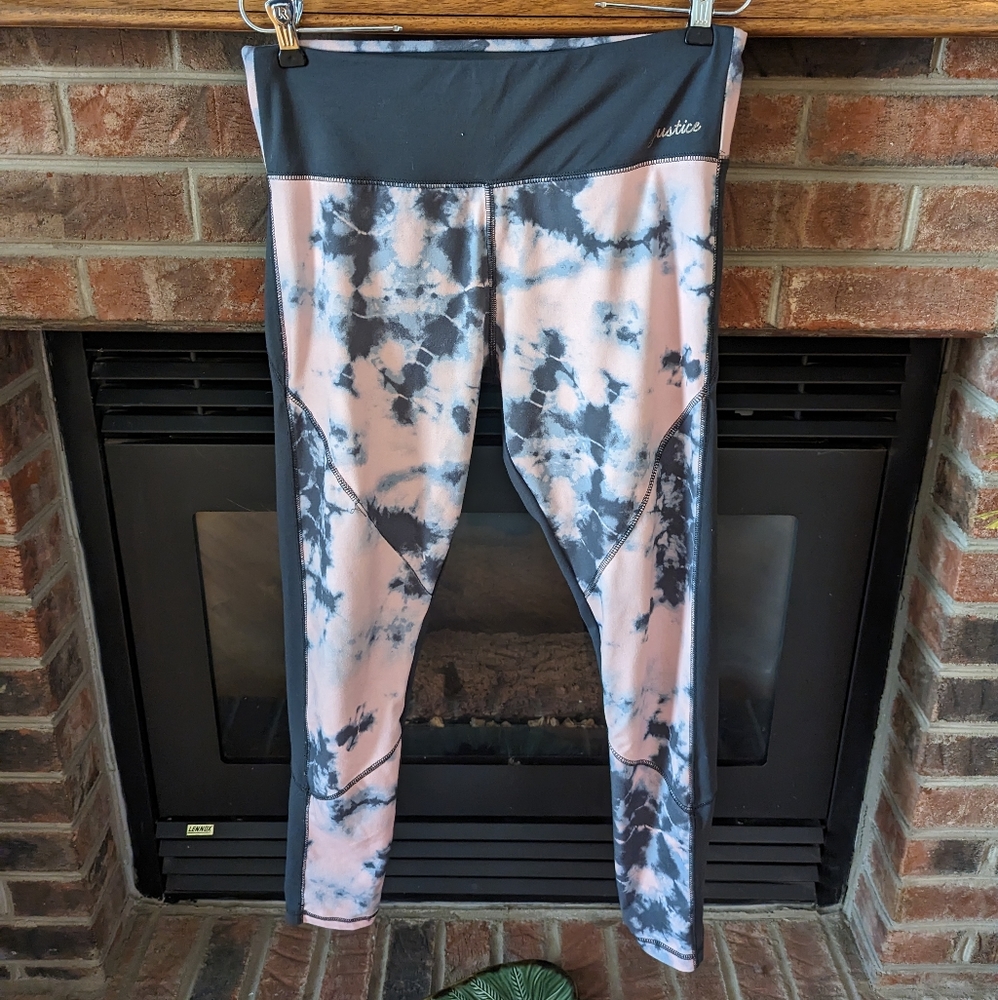 Justice brand tie-dye full length leggings girls size 20 plus